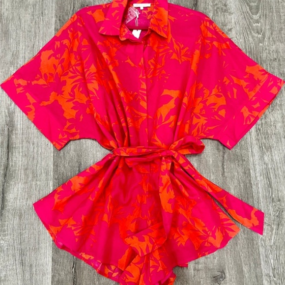 NWT!  Olivaceous Paradise Punch Romper - Picture 1 of 7